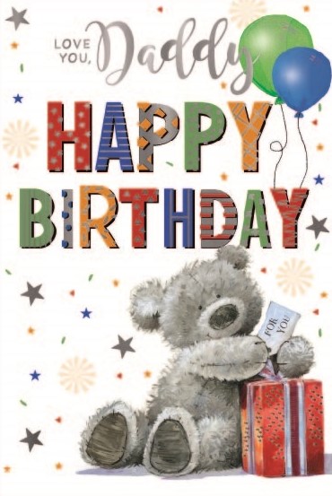 Happy Birthday Bear Daddy Birthday Card