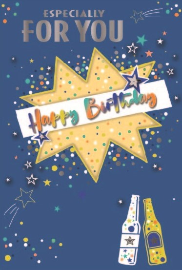 Happy Birthday Burst Birthday Card