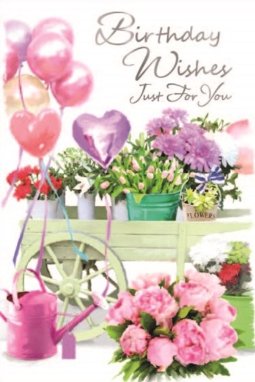 Flower Cart Birthday Card