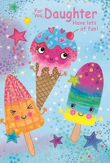 Ice Lollies Daughter Birthday Card