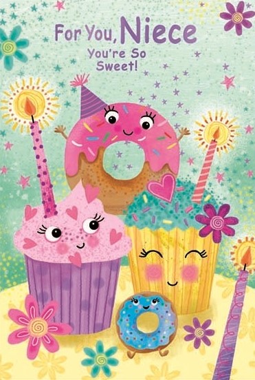 Doughnut & Cupcakes Niece Birthday Card