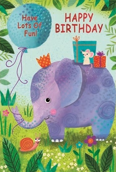 Birthday Elephant Birthday Card