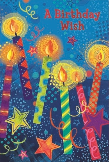 Bright Candles Birthday Card