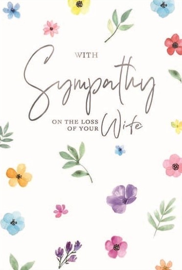 Little Flowers Wife Sympathy Card