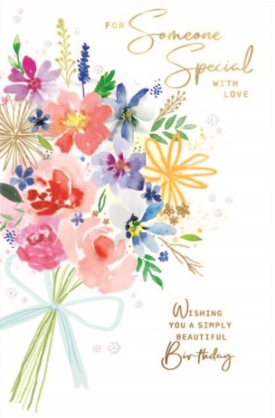 Posy Of Flowers Someone Special Birthday Card