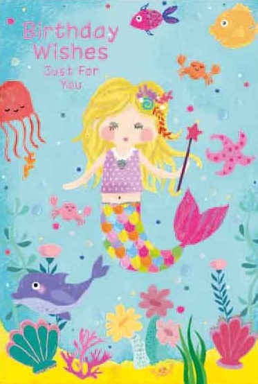 Mermaid Birthday Card