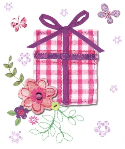 Floral Happy Birthday Gift Tag