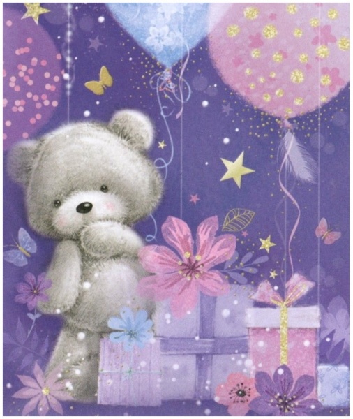 Teddy Balloons Gift Tag