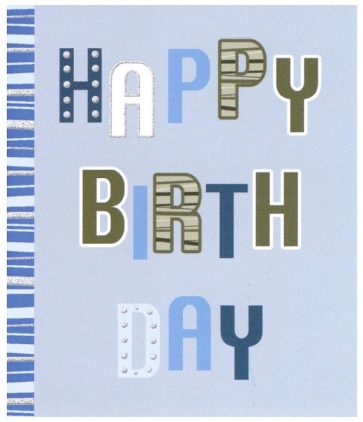 Blue Birthday Candles Gift Tag