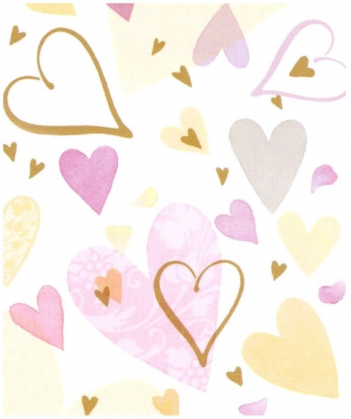 Gold Hearts Wedding Gift Tag