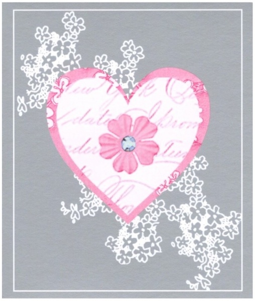 Hearts On Silver Wedding Gift Tag