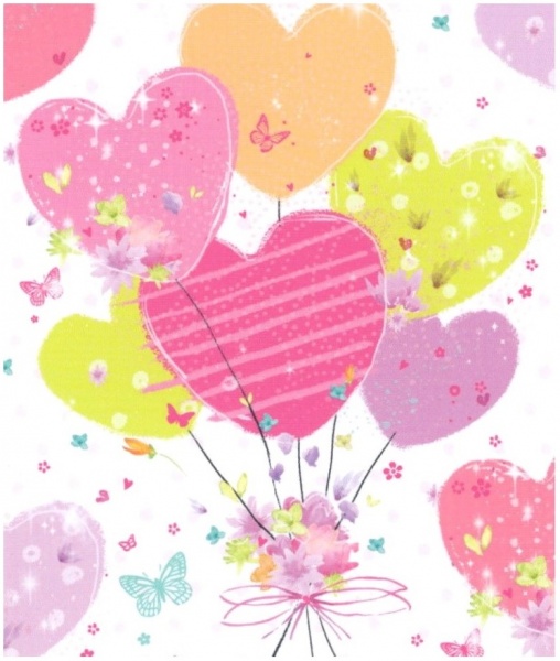 Heart Balloons Gift Tag