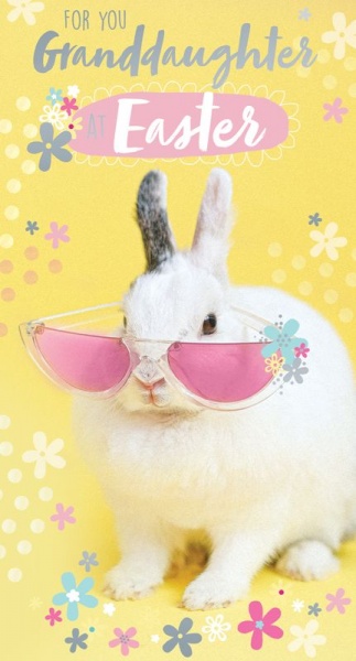 Cool Rabbit Grand-Daughter Easter Card