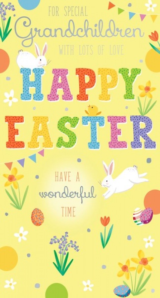 Happy Easter Grandchildren Easter Card