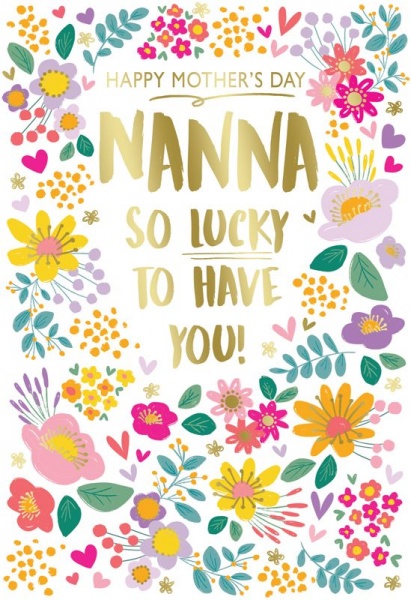 Flowers Nanna Mother's Day Card