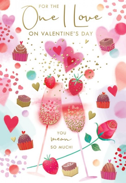 Strawberries & Chocolates One I Love Valentine's Day Card