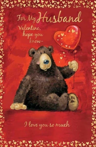 Bear Heart Husband Valentine's Day Card