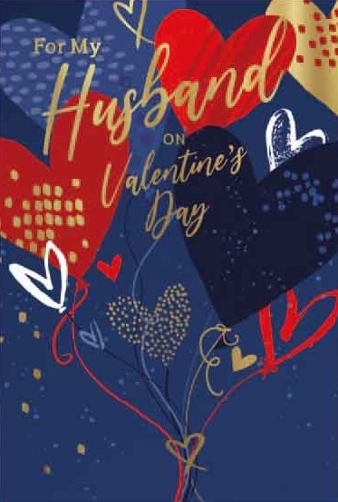 Hearts Husband Valentine's Day Card