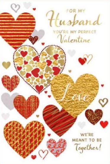 Love Hearts Husband Valentine's Day Card