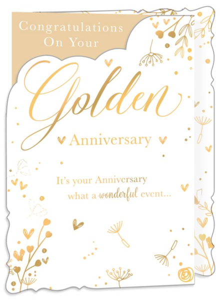 Flowers Golden Anniversary Card