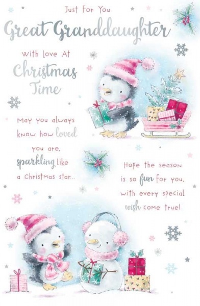 At Christmas Time Great-Grand-Daughter Christmas Card