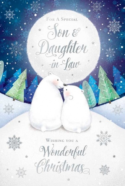 Polar Bears Son & Daughter-In-Law Christmas Card
