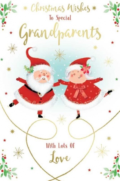 Festive Dancers Grandparents Christmas Card