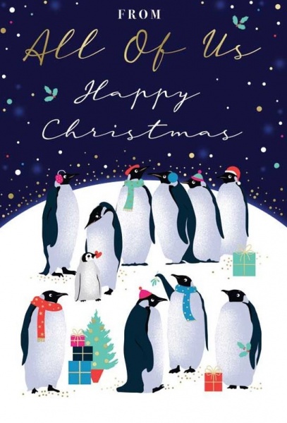 Festive Penguins Christmas Card