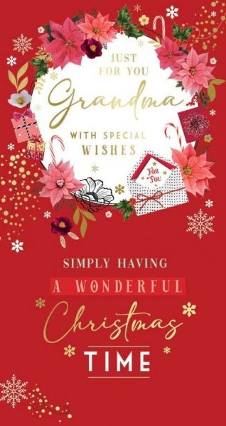 A Wonderful Christmas Time Grandma Christmas Card