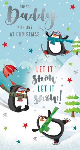 Let It Snow Daddy Christmas Card