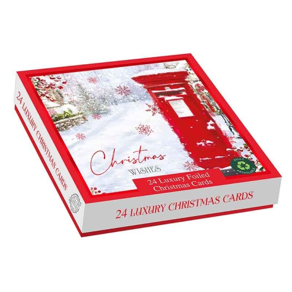 Christmas Post Christmas Cards Pack Of 24