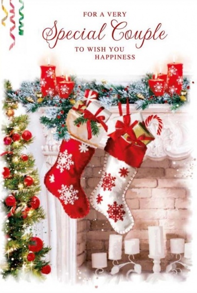 Festive Stockings Special Couple Christmas Card