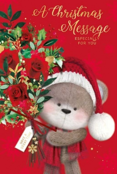 Red Roses Christmas Card