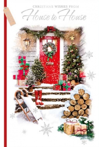 Festive Welcome House To House Christmas Card