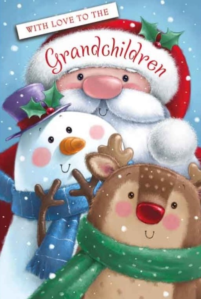 Santa & Friends Grandchildren Christmas Card