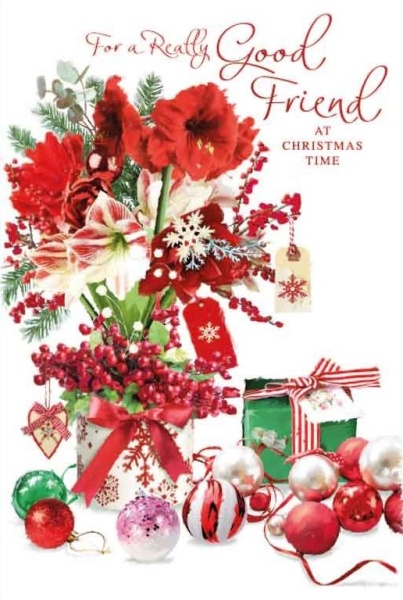 Baubles & Berries Friend Christmas Card