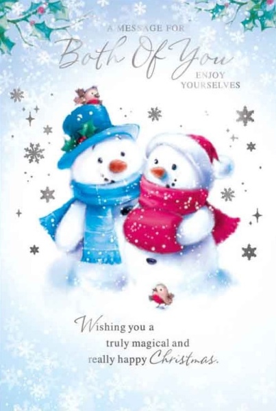 Snowmen Both Of You Christmas Card