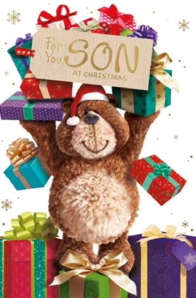 Christmas Bear Son Christmas Card