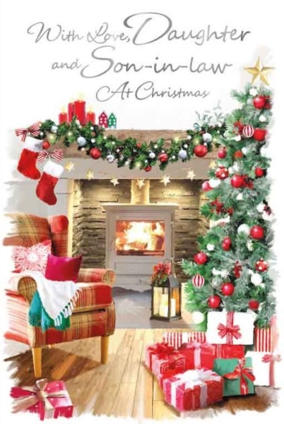 Festive Hearth Daughter & Son-In-Law Christmas Card