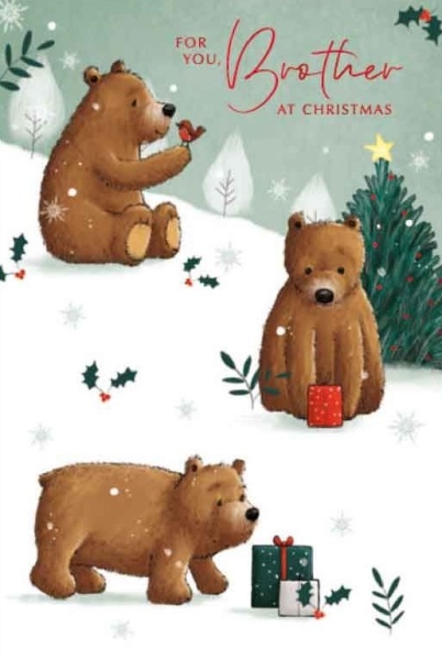 Christmas Bears Brother Christmas Card