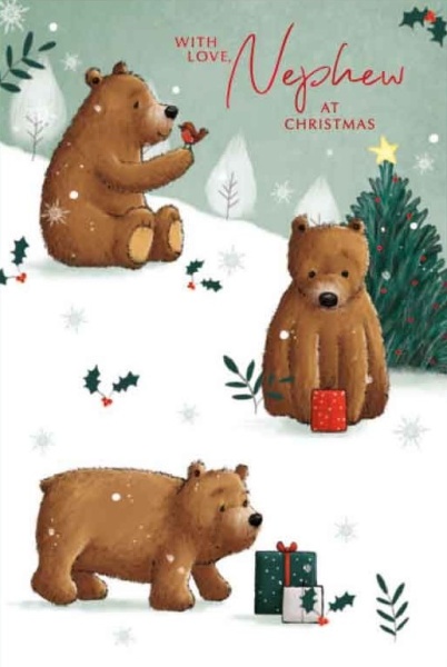 Christmas Bears Nephew Christmas Card