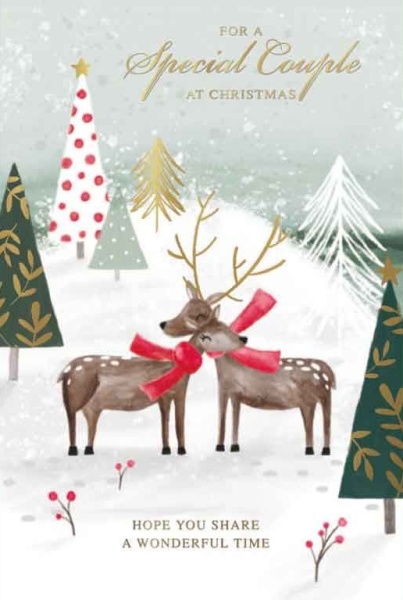 Woodland Reindeer Special Couple Christmas Card