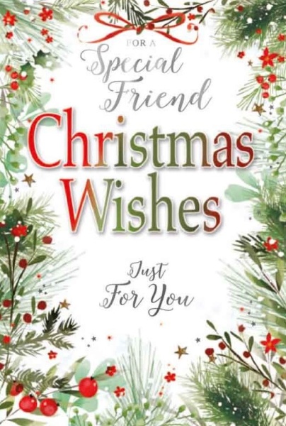 Christmas Wishes Friend Christmas Card