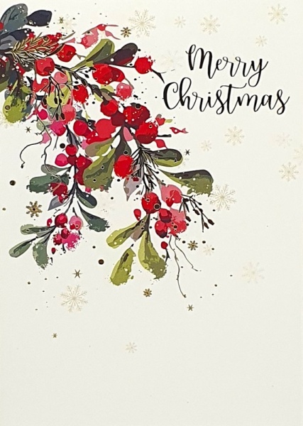 Red Berries Christmas Cards Pack Of 14