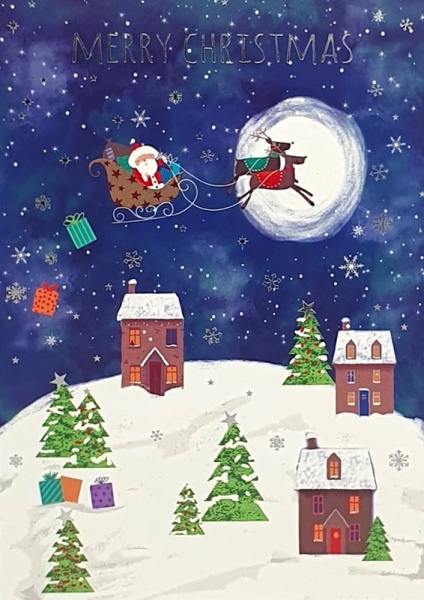 Santa Christmas Cards Pack Of 14