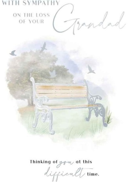 Bench Grandad Sympathy Card