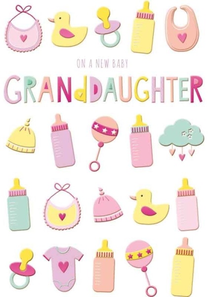 Granddaughter Icons New Baby Grand-Daughter Card