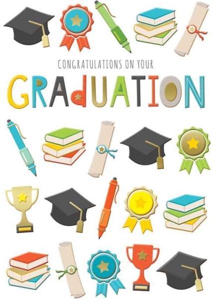 Graduation Icons Congratulations Card