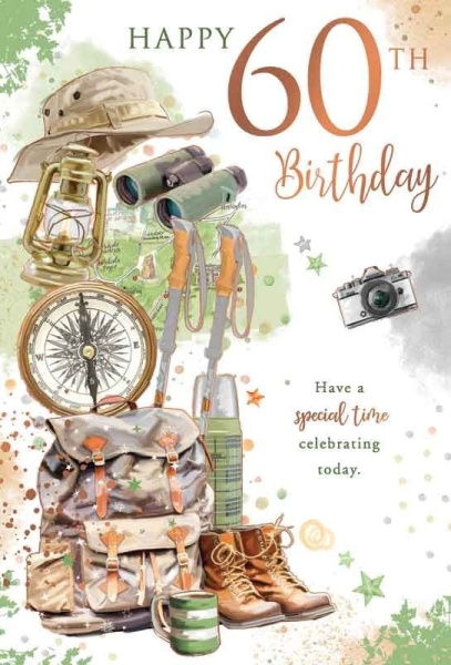 Hiking 60th Birthday Card