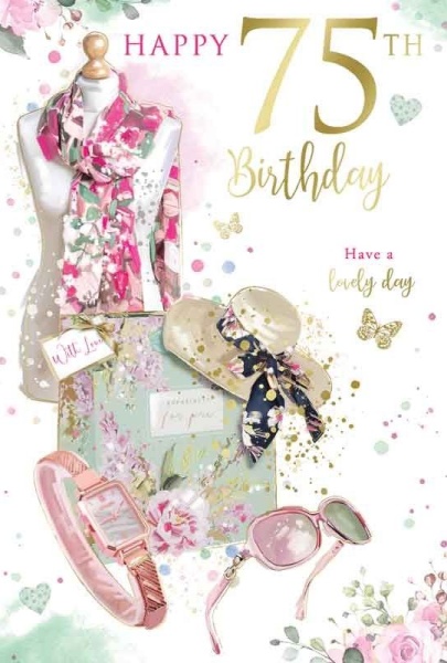 Shopping 75th Birthday Card